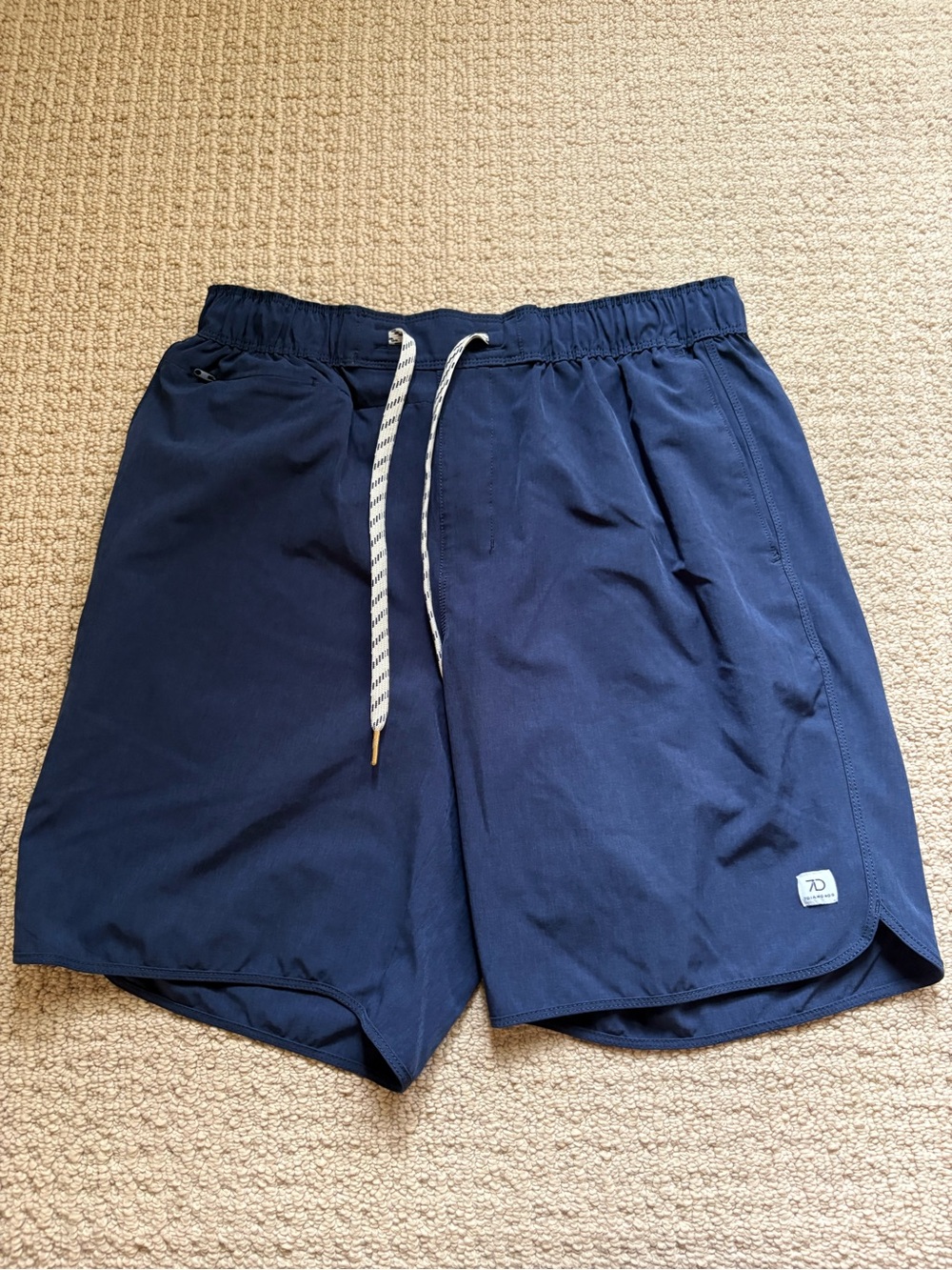 Men's Navy Gym Shorts with Drawstring